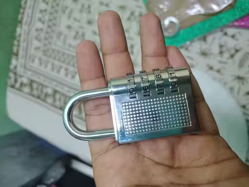 Stylish  Stainless Steel Glossy Smart Lock (Silver) |  No key Tension , Anti Rust