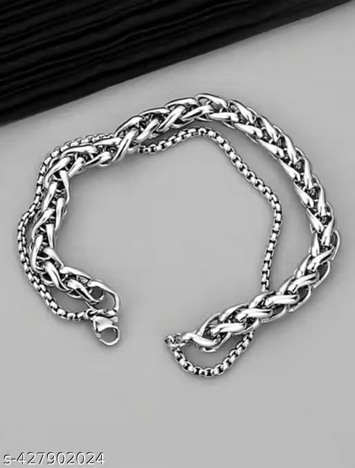 Minimalist Vintage Stylish   Chain Bracelet For Men For Daily Jewelry Accessories Copper Silver Color