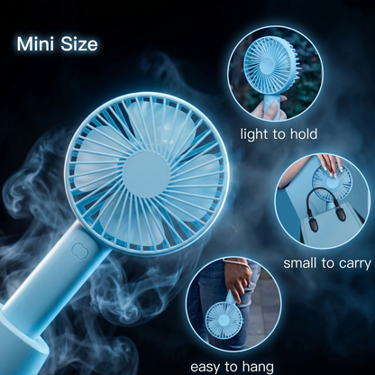 Outdoor Cooling High Speed  Fan  - Sky Blue Colour  | Beat 45°C Outdoor Heat ☀️ | USB  Cable Free