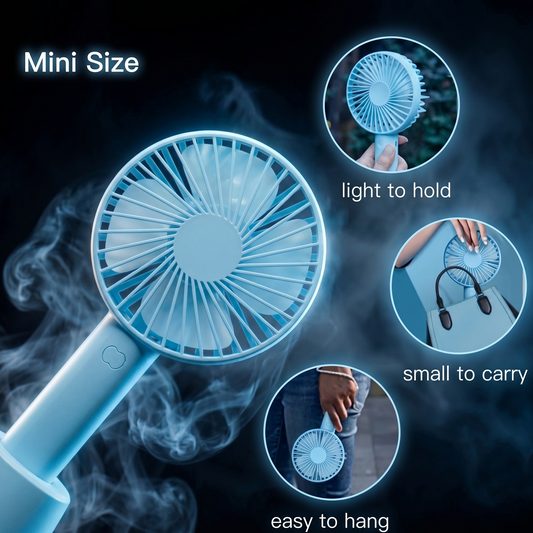 Outdoor Cooling High Speed  Fan  - Sky Blue Colour  | Beat 45°C Outdoor Heat ☀️ | USB  Cable Free