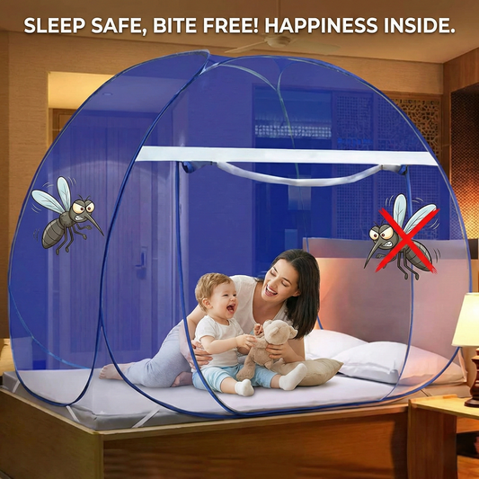 Stylish Modern Double Bed Blue Colour Quality  Mosquito Net Tent