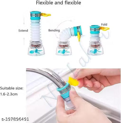 1 Pcs 360 Degree Water Filter Tap Water Saving Faucet Water Faucet Adjustable Water Valve Splash Water Faucet for Kitchen