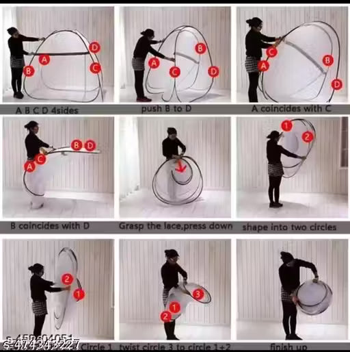 Stylish Modern Double Bed Blue Colour Quality  Mosquito Net Tent