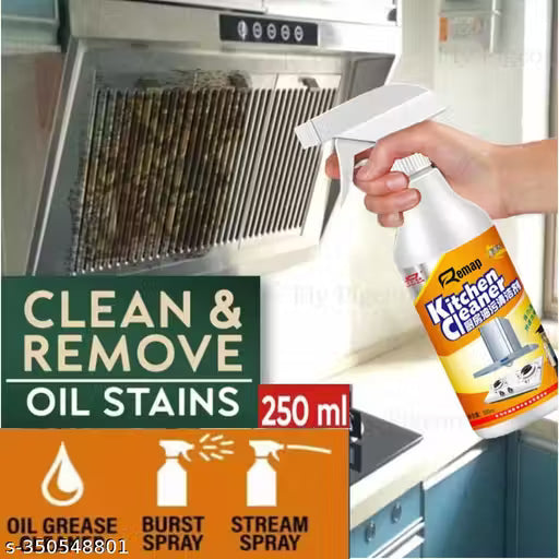 KITCHEN OIL & GREASE STAIN CLEANING REMOVER SPRAY Kitchen Degreaser Cleaner Non Corrosive Multipurpose Product- 250ml