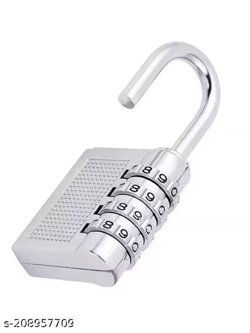 Stylish  Stainless Steel Glossy Smart Lock (Silver) |  No key Tension , Anti Rust