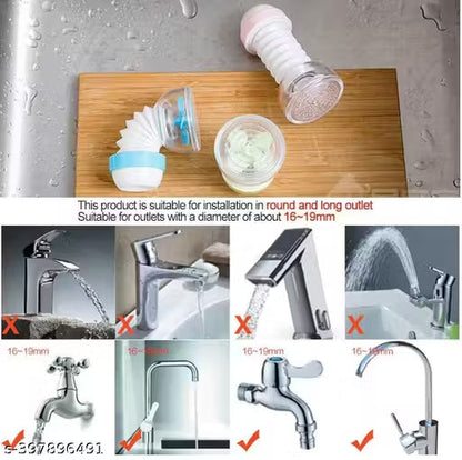 1 Pcs 360 Degree Water Filter Tap Water Saving Faucet Water Faucet Adjustable Water Valve Splash Water Faucet for Kitchen