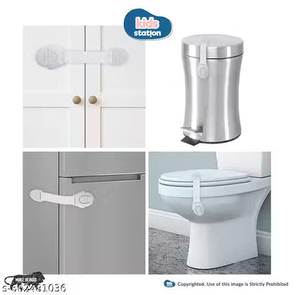 2 pcs  Baby Protection  Safety Locks Latches for Door, Cupboard, Cabinet, Fridge, Drawer Locks, Toilet Seats, Child Safety Cabinet Locks, Child Proof Cabinet Latches